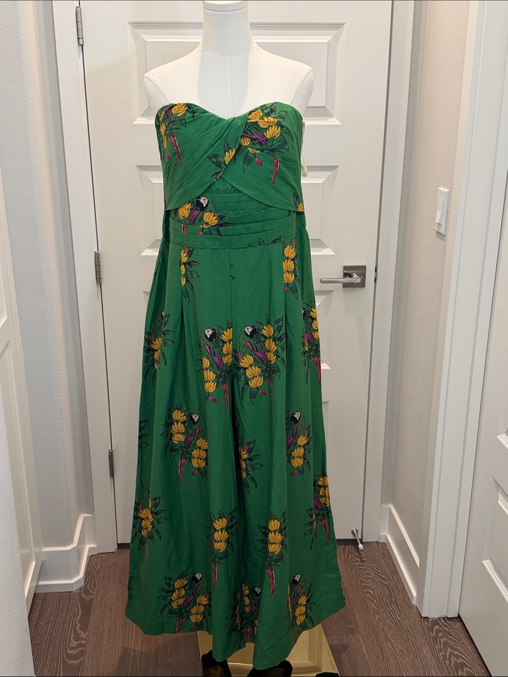FARM Rio Green Rio Maracanã Strapless Jumpsuit Size XL - Picture 6 of 11